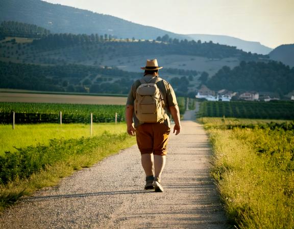 voyage de compostelle personne obèse