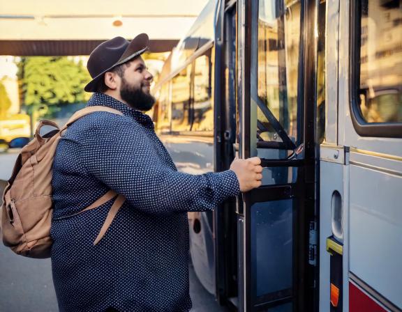 prendre le bus obèse