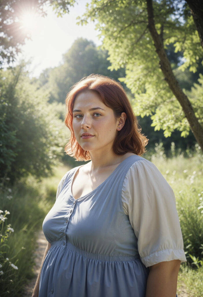 femme ronde au parc