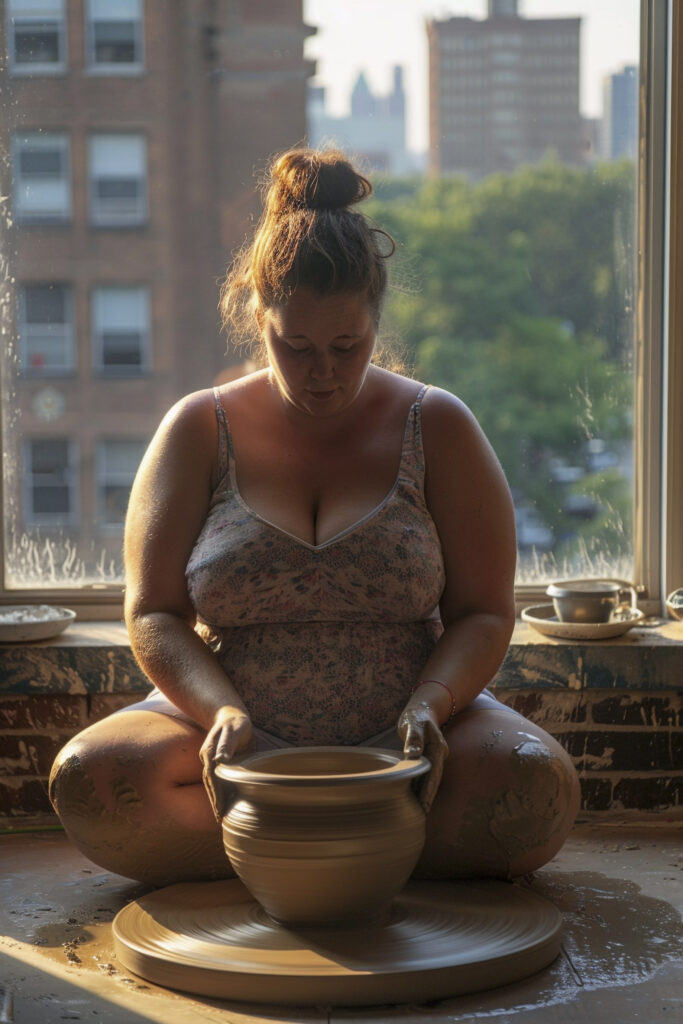 poterie femme ronde