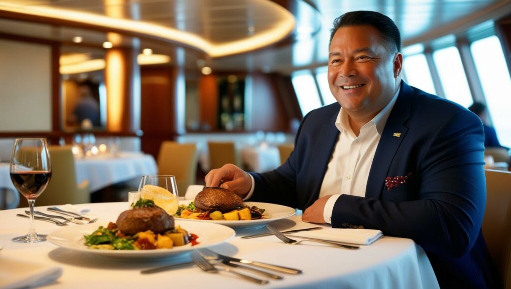 voyages en bateaux de croisière pour les personnes rondes restaurant