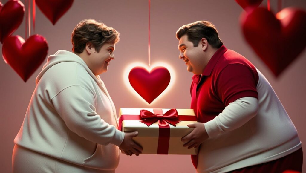 st valentin cadeaux entre gros