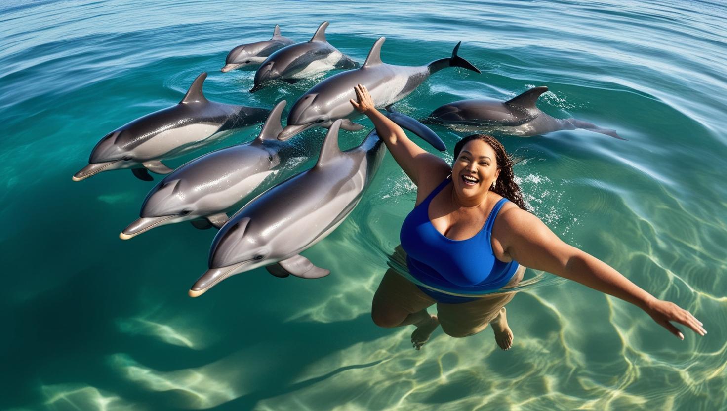 Nager avec les dauphins : une expérience libératrice pour s’accepter soi-même.