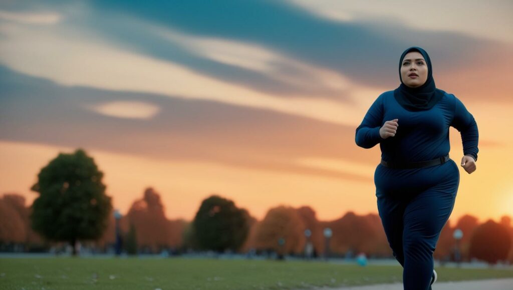 sport et les femmes musulmanes rondes